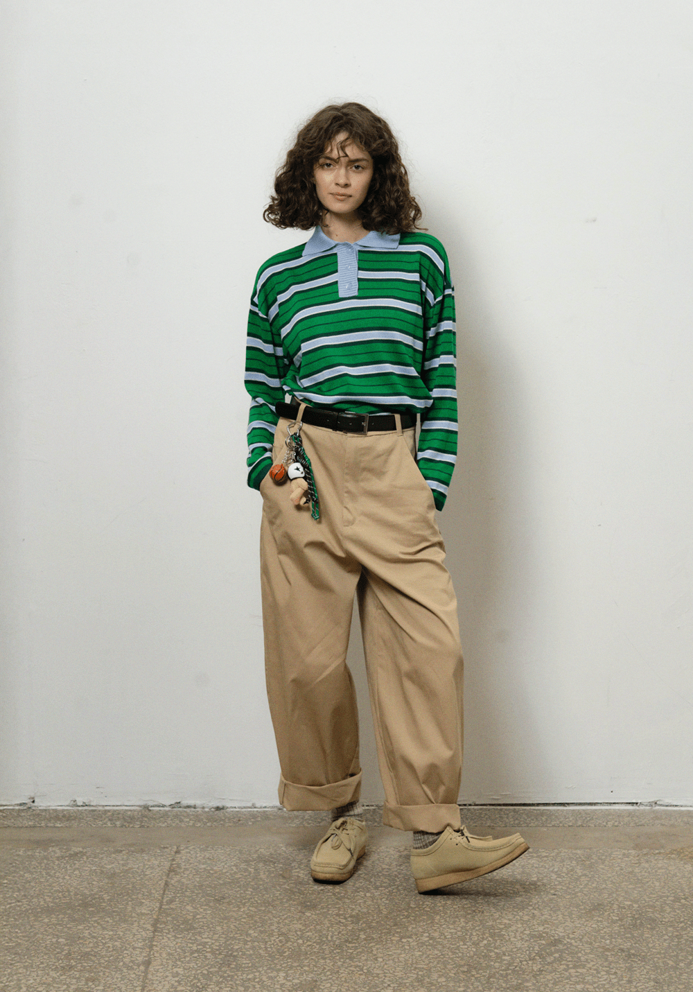 Поло-лонгслів у смужку